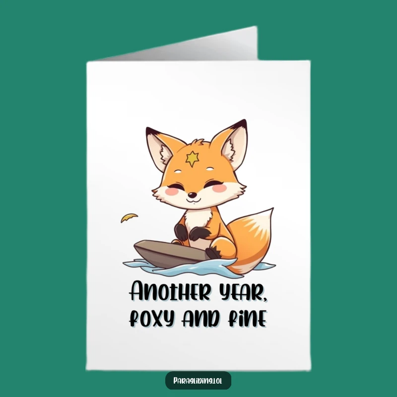 Free Printable Fox Birthday Card Funny Downloadable Gift for Nature Lovers