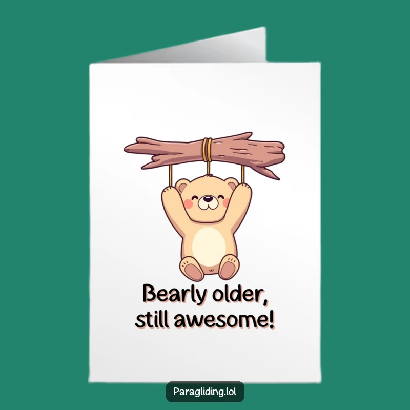 Free Printable Bear Birthday Card - Funny Downloadable Gift for Him