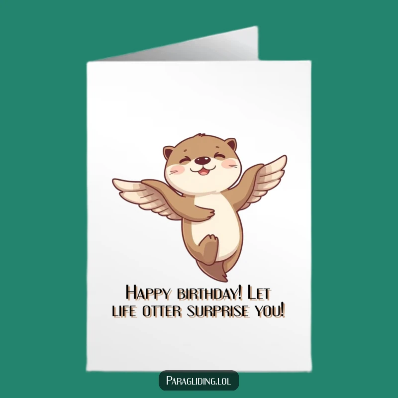 Free Printable Funny Otter Birthday Card - Joyful DIY Downloadable Gift