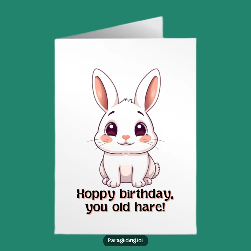 Free Printable Birthday: Amazed Rabbit Funny Card, Downloadable Gift for Smiles