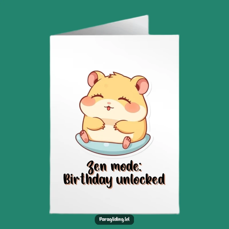 Free Printable Birthday Card: Funny Hamster Glide, Hilarious Downloadable Gift for Him or Her