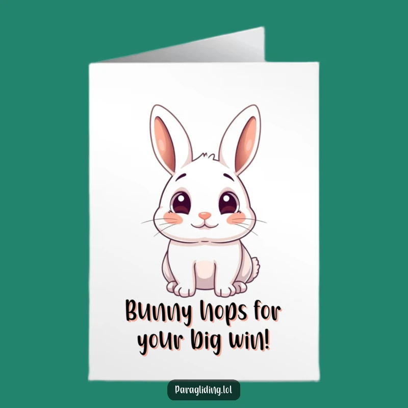 Free Printable Congrats Card: Amazed Rabbit Funny Downloadable Gift for Celebration