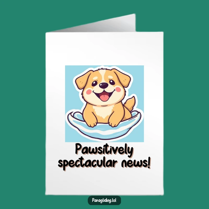 Free Printable Congrats Card: Happy Dog, Humorous Downloadable Gift for Achieving Goals
