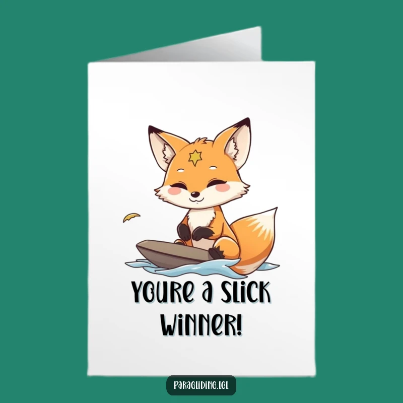 Free Printable Fox Congrats Card Humorous Downloadable Gift for Smooth Sailing