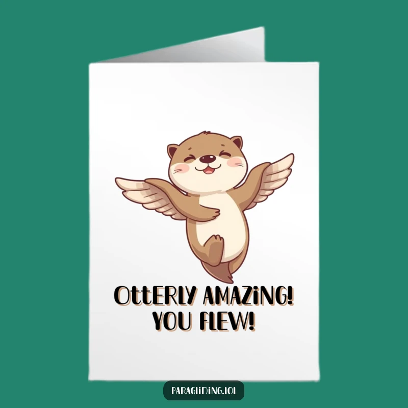 Free Printable Funny Otter Congrats Card - Whimsical DIY Downloadable Gift