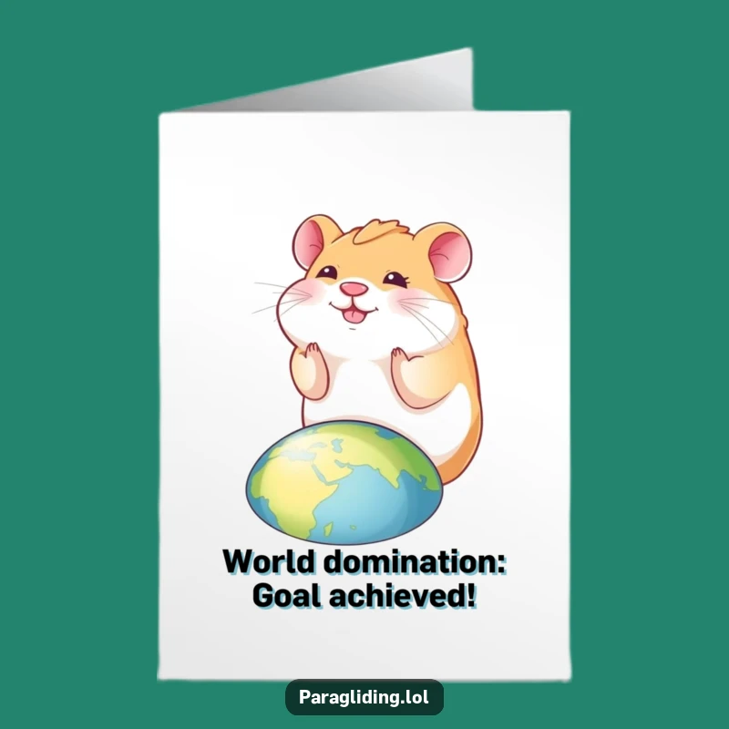 Free Printable Hamster Congrats Card - Funny Downloadable Gift for Achievers