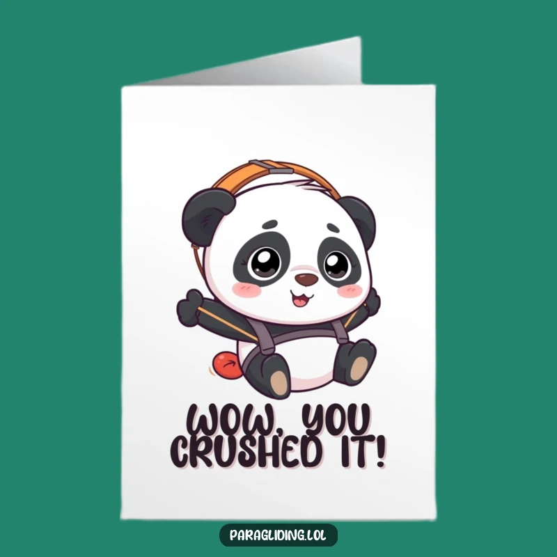 Free Printable Panda Congrats Card Humorous Downloadable Gift for New Adventures