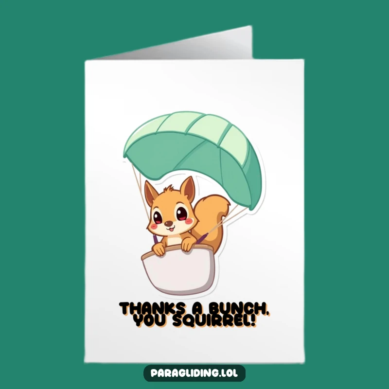 Free Printable Funny Squirrel Thank You Card: Wide-Eyed Gratitude Downloadable Gift