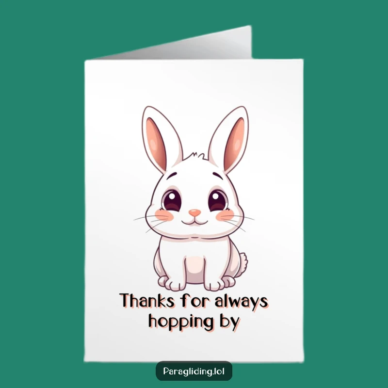 Free Printable Thank You: Amazed Rabbit Funny Card, Downloadable Gift of Gratitude