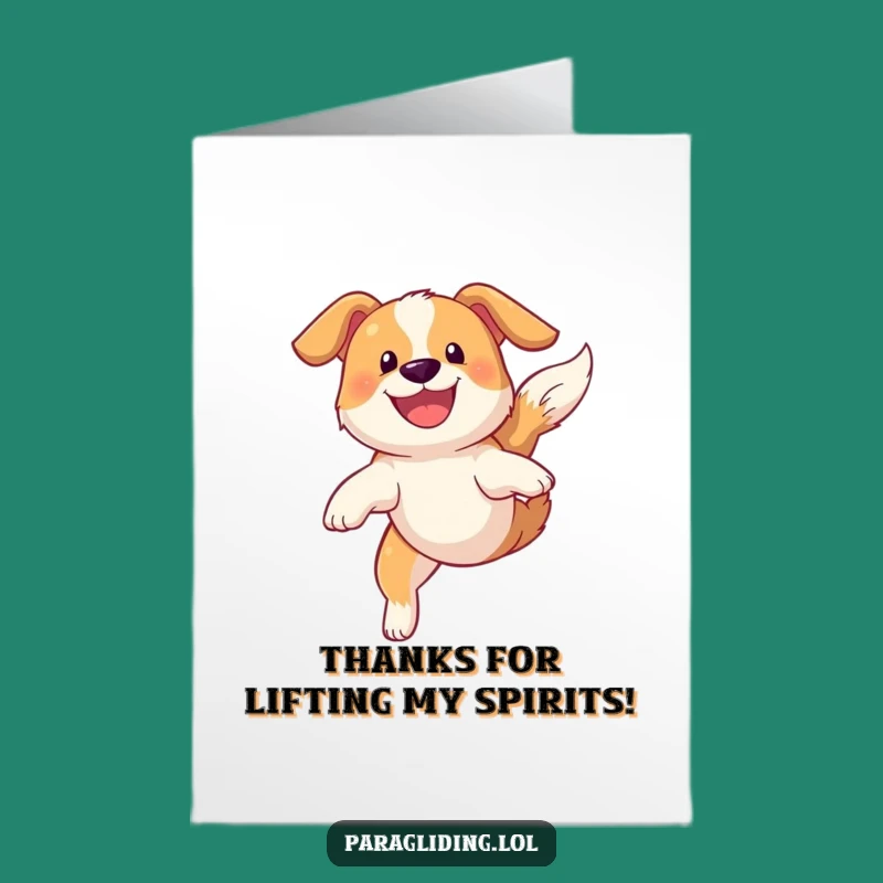 Free Printable Thank You Card: Dog Sky Soar - Grateful Downloadable Gratitude