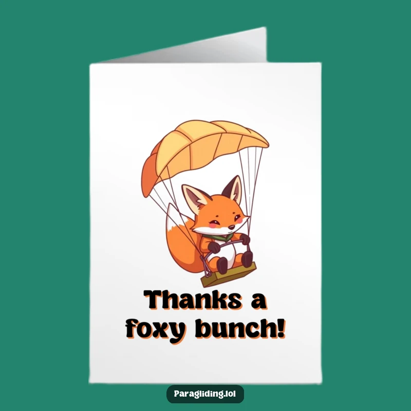 Free Printable Thank You Card: Focused Fox, Adventurous Downloadable Gift for Appreciation