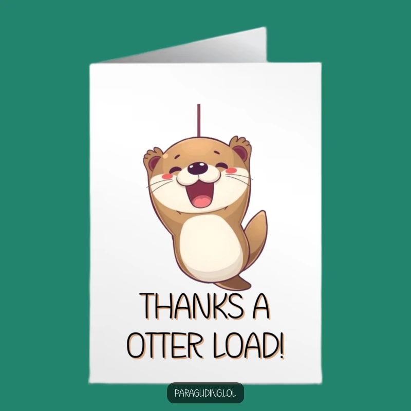 Free Printable Thank You Card: Grateful Otter, Humorous Downloadable Gift for Appreciation