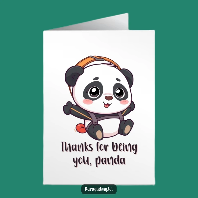 Free Printable Panda Thank You Card Funny Downloadable Gift for Sweet Thanks