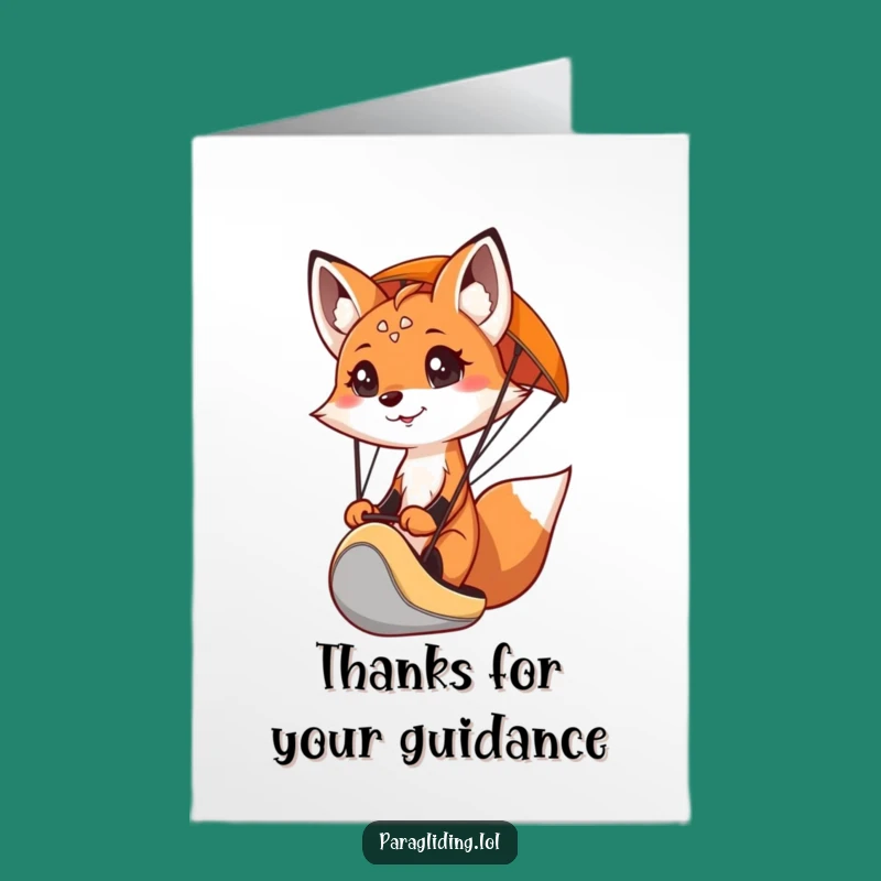 Free Printable Thank You Card: Adventurous Fox Thanks Downloadable Gift