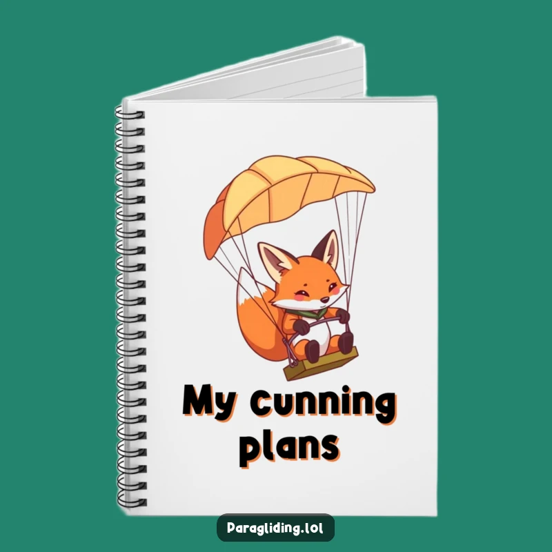 Funny Determined Fox Notebook - Jot Down Ideas with Focused Steers