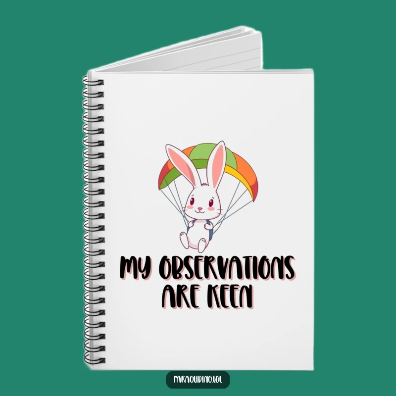 Funny Rabbit Paragliding Notebook: Jot Down Curious Observations