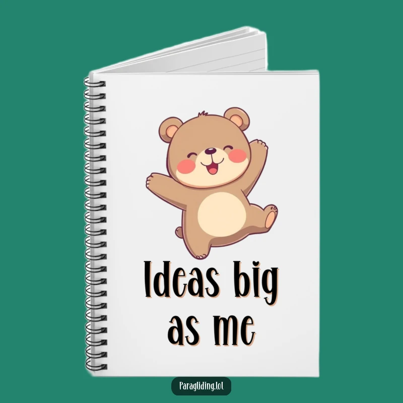 Funny Bear Paragliding Notebook: Jot Down Joyful Adventures