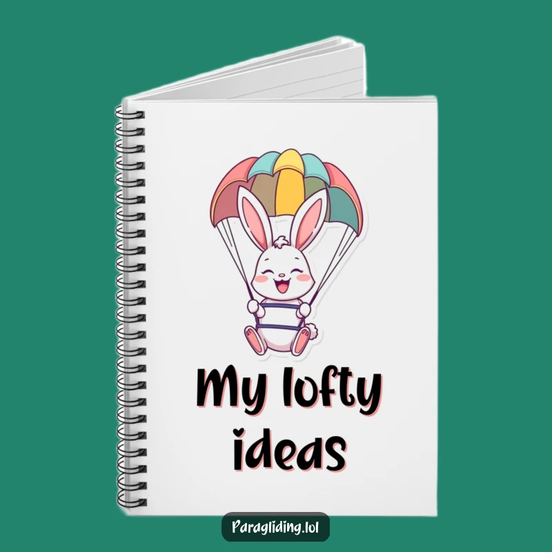 Funny Bunny Paraglider Notebook - Jot Down Adventures with a Smile
