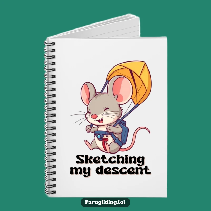 Funny Mouse Paraglider Notebook: Jot Down Your Adventures with Humor