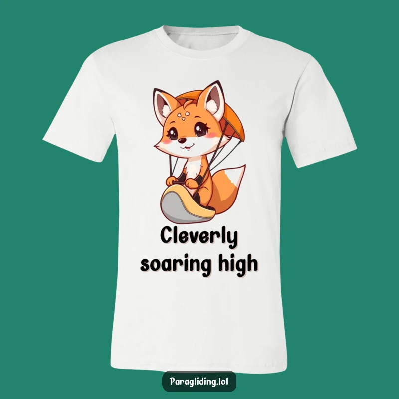 Funny Fox Paraglider T-Shirt - Adventurous Apparel for Curious Souls