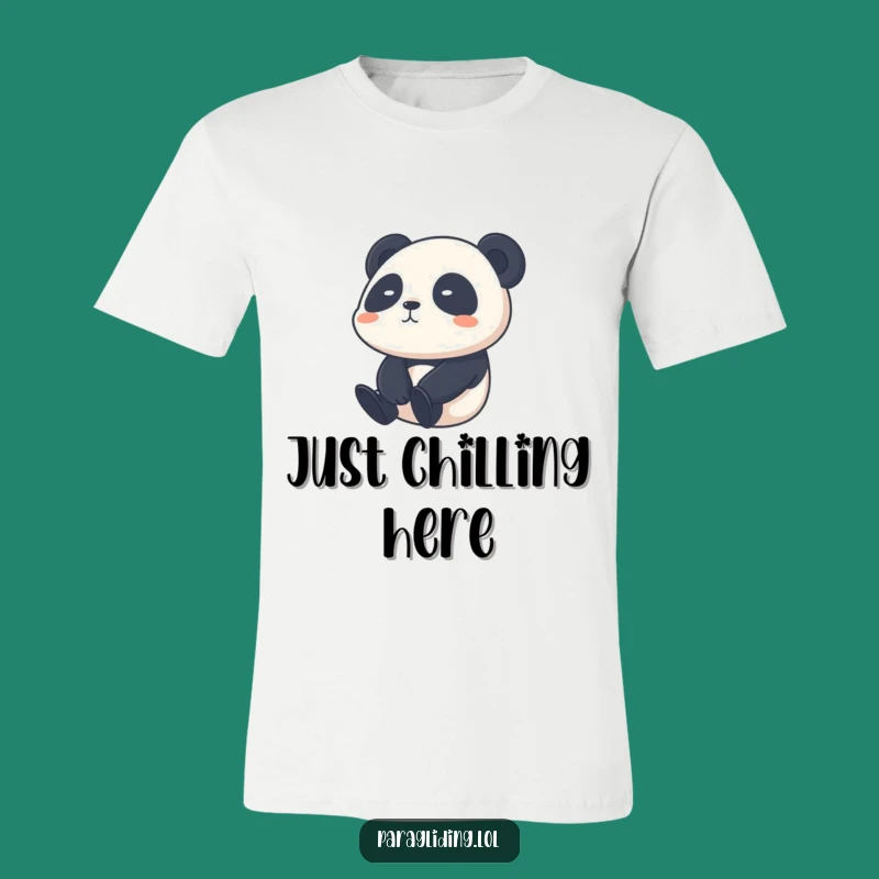 Funny Shy Panda T-Shirt - Calm Sky Drift, Ultimate Funny Gift for Dreamers