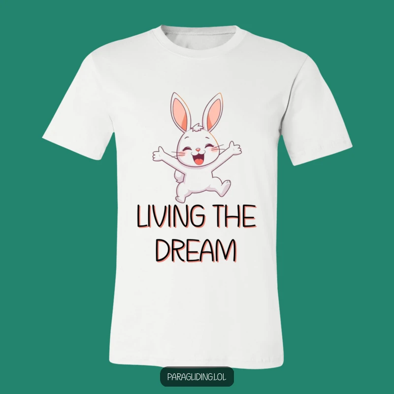 Funny Bunny Sky T-Shirt: Delighted Flight Tee, Perfect Joyful Gift