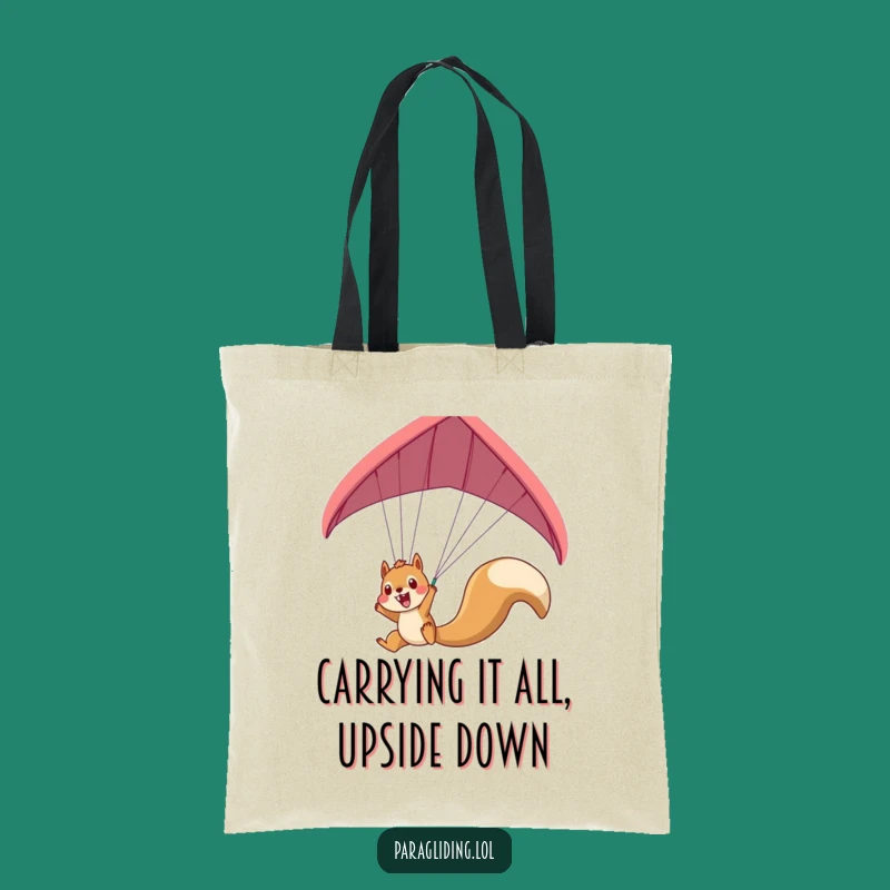 Funny Squirrel Paraglider Tote Bag: Carry Your Excitement in Style