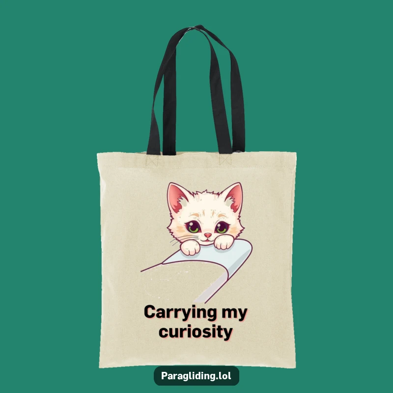 Funny Curious Cat Glider Tote Bag: Carry Your Curiosity Anywhere