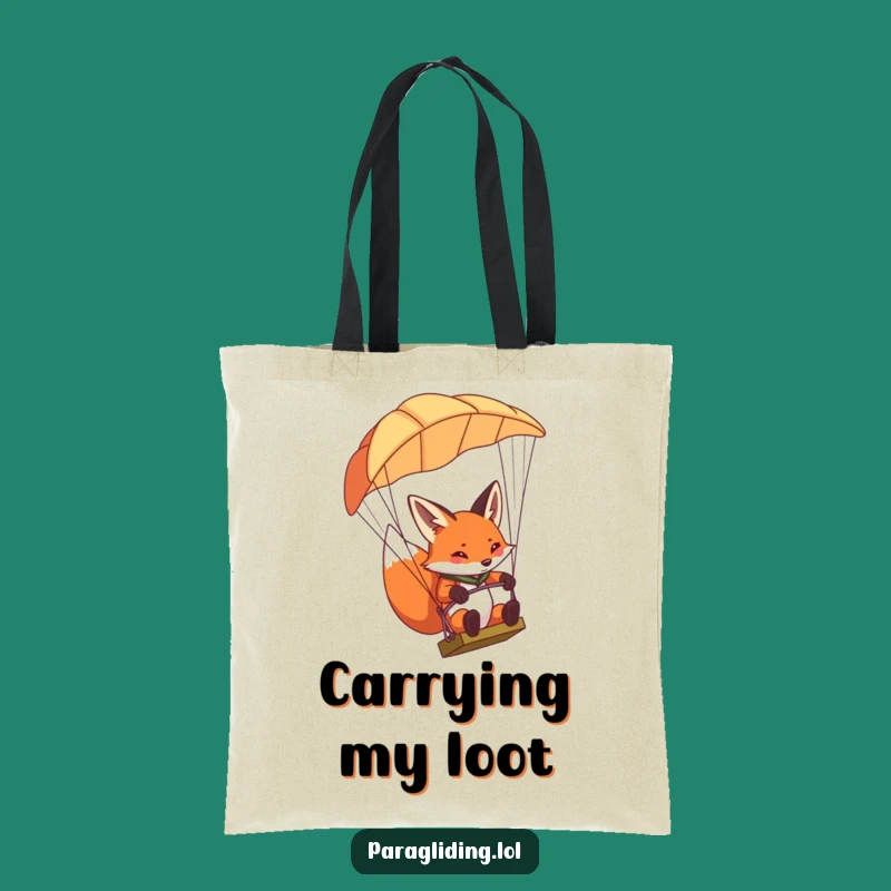 Funny Determined Fox Tote Bag - Focused Steers, Carry Your Goals