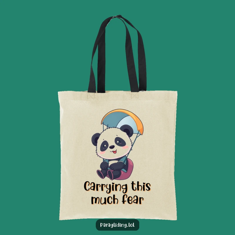 Funny Panda Paraglider Tote Bag - Carry Your Laughs in Style
