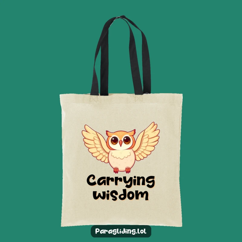 Funny Happy Owl Tote Bag: Carry Your Wisdom and Essentials!