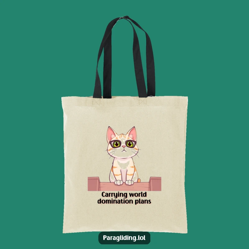 Funny Cat Perch Tote Bag: Curious Observer's Carry-All - Hilarious Accessory
