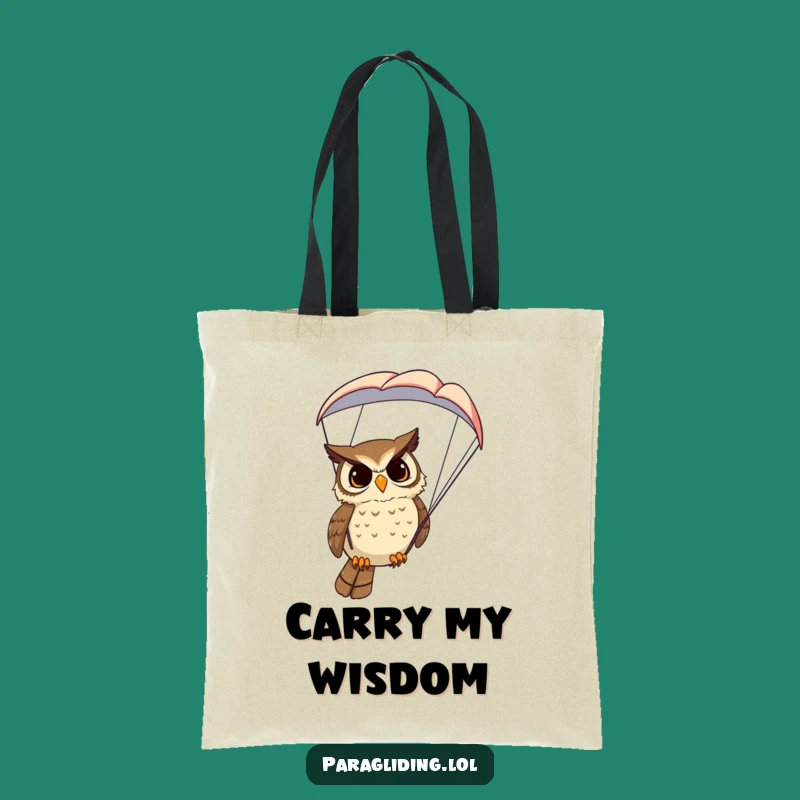 Funny Owl Paraglider Tote Bag: Carry Your Wisdom with Hilarious Style