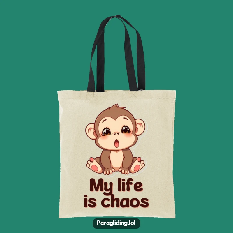 Funny Surprised Monkey Tote Bag: Carry Your Essentials with a Smile