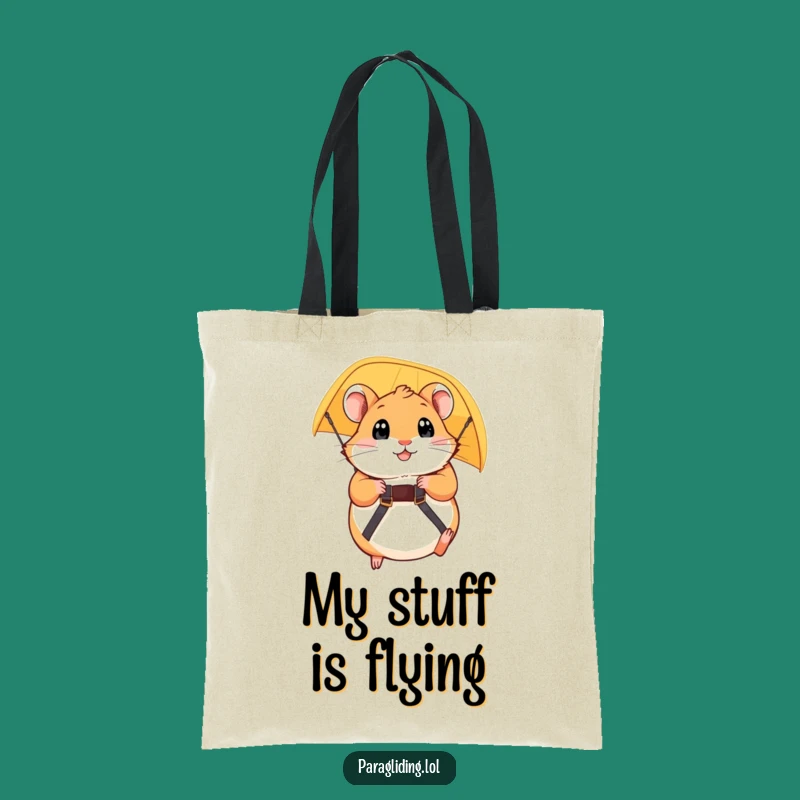 Funny Hamster Paraglider Tote Bag - Carry Your Essentials with Glee